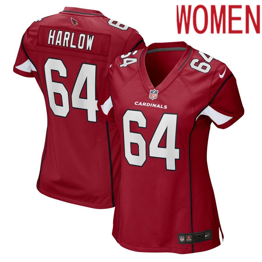 Women Arizona Cardinals 64 Sean Harlow Nike Cardinal Game NFL Jersey